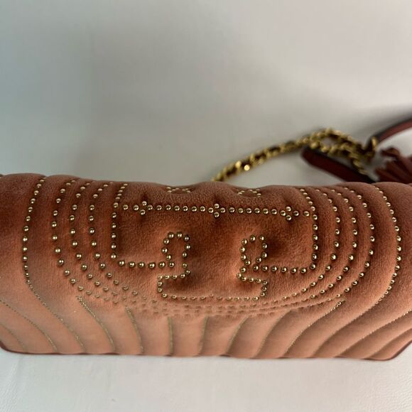 Authentic Tory Burch Velvet Fleming Crossbody - Picture 3 of 13